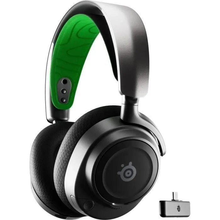 Casque-Micro Gaming SteelSeries Arctis Nova 7X Sans Fil Multiplateforme Noir/Vert Reconditionné - 144,99 € Casque-Micro Gaming SteelSeries Arctis Nova 7X Sans Fil Multiplateforme Noir/Vert Reconditionné SteelSeries reconditionné disponible sur Cdiscount Seconde Vie