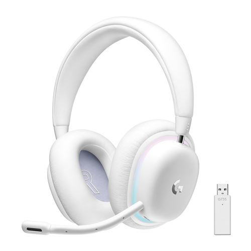 Casque PC Gaming sans fil Bluetooth Logitech G735 Blanc État correct Logitech reconditionné disponible sur Fnac