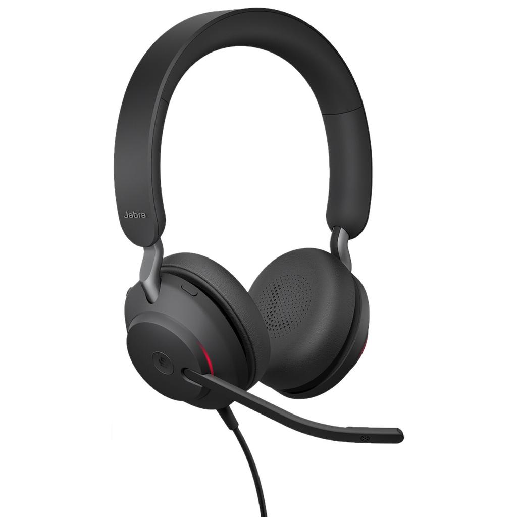 Voir photo 2 de Casque réducteur de bruit avec micro Jabra Evolve 2 40 SE - Noir | Dero Casque réducteur de bruit avec micro Jabra Evolve 2 40 SE - Noir Reconditionné Jabra reconditionné photo 2 | Dero