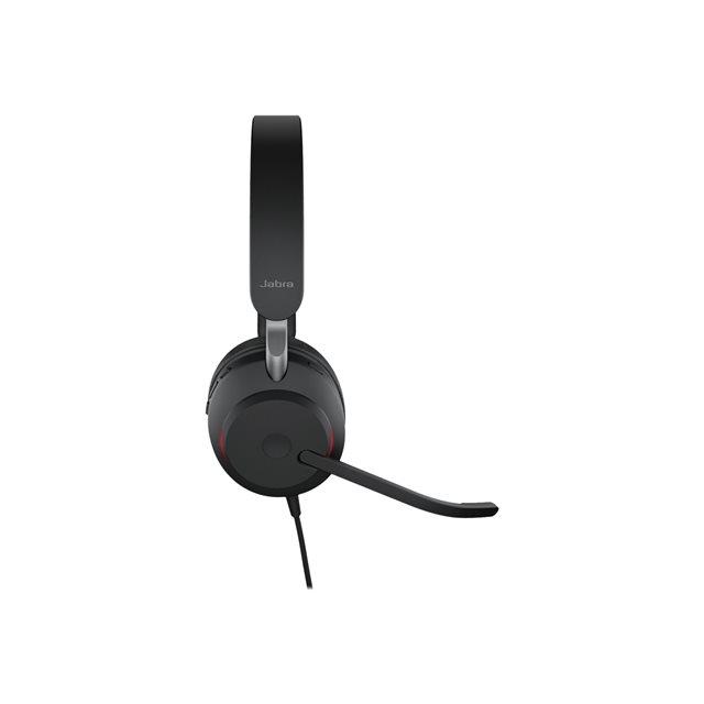 Voir photo 3 de Casque réducteur de bruit avec micro Jabra Evolve 2 40 SE - Noir | Dero Casque réducteur de bruit avec micro Jabra Evolve 2 40 SE - Noir Reconditionné Jabra reconditionné photo 3 | Dero