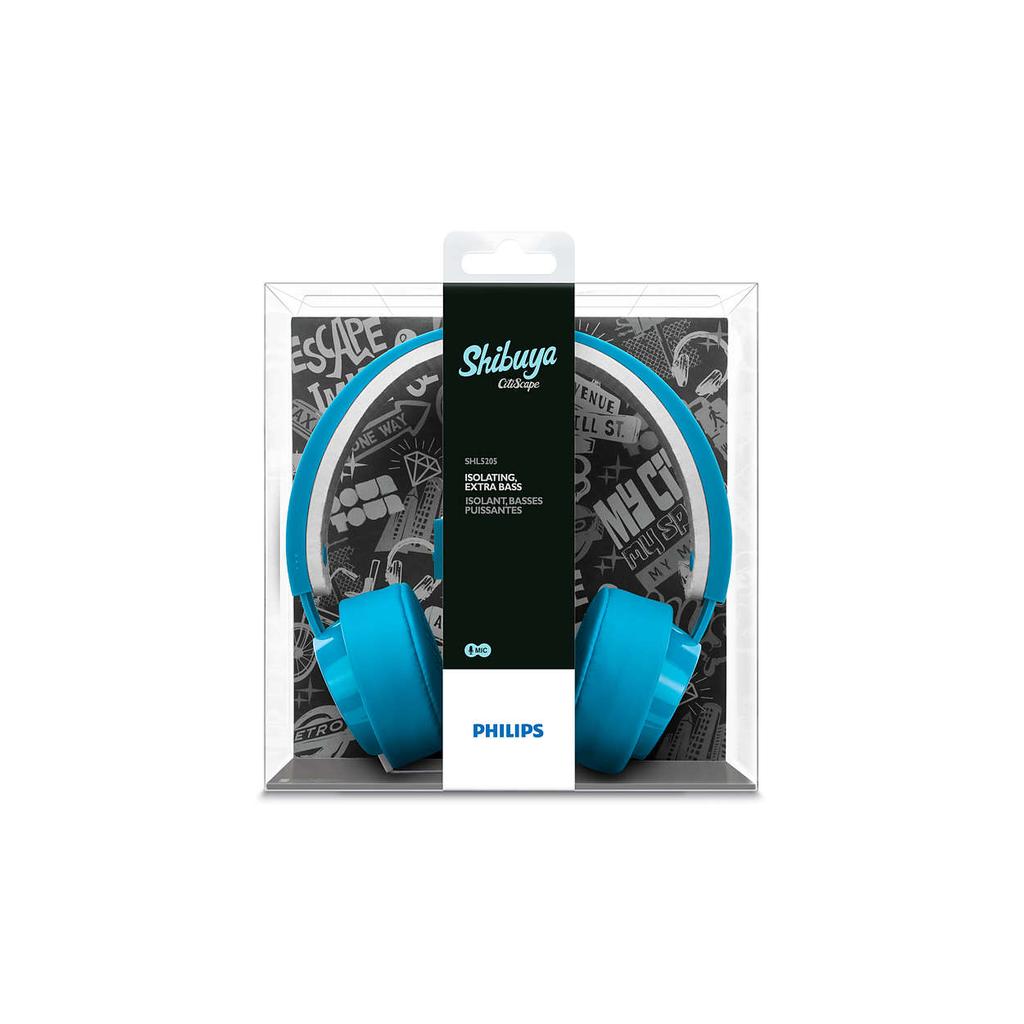 Voir photo 3 de Casque réducteur de bruit filaire avec micro Philips CitiScape Shibuya SHL5205BL /10 - Bleu | Dero Casque réducteur de bruit filaire avec micro Philips CitiScape Shibuya SHL5205BL /10 - Bleu Reconditionné Philips reconditionné photo 3 | Dero