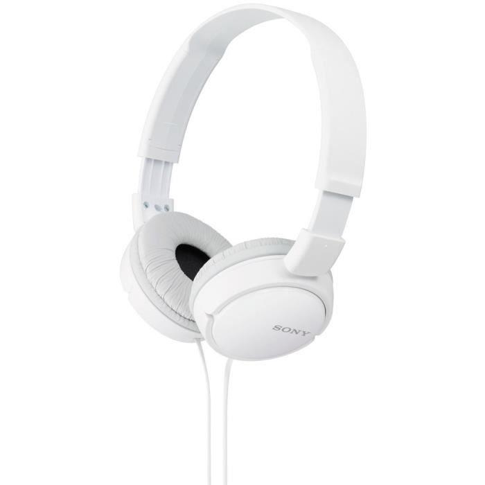Casque réducteur de bruit filaire avec micro Sony MDRZX110W - Blanc Reconditionné - 44,98 € Casque réducteur de bruit filaire avec micro Sony MDRZX110W - Blanc Reconditionné Sony reconditionné disponible sur Backmarket