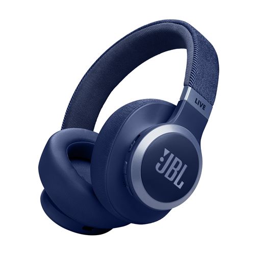 Casque sans fil Circum-Auriculaire JBL Live 770 NC à réduction de bruit adaptative Bleu État correct JBL reconditionné disponible sur Fnac