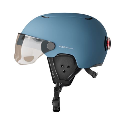 Casque vélo avec visière Cosmo Fusion Premium Bleu État correct - 199,00 € Casque vélo avec visière Cosmo Fusion Premium Bleu État correct Cosmo Connected reconditionné disponible sur Fnac