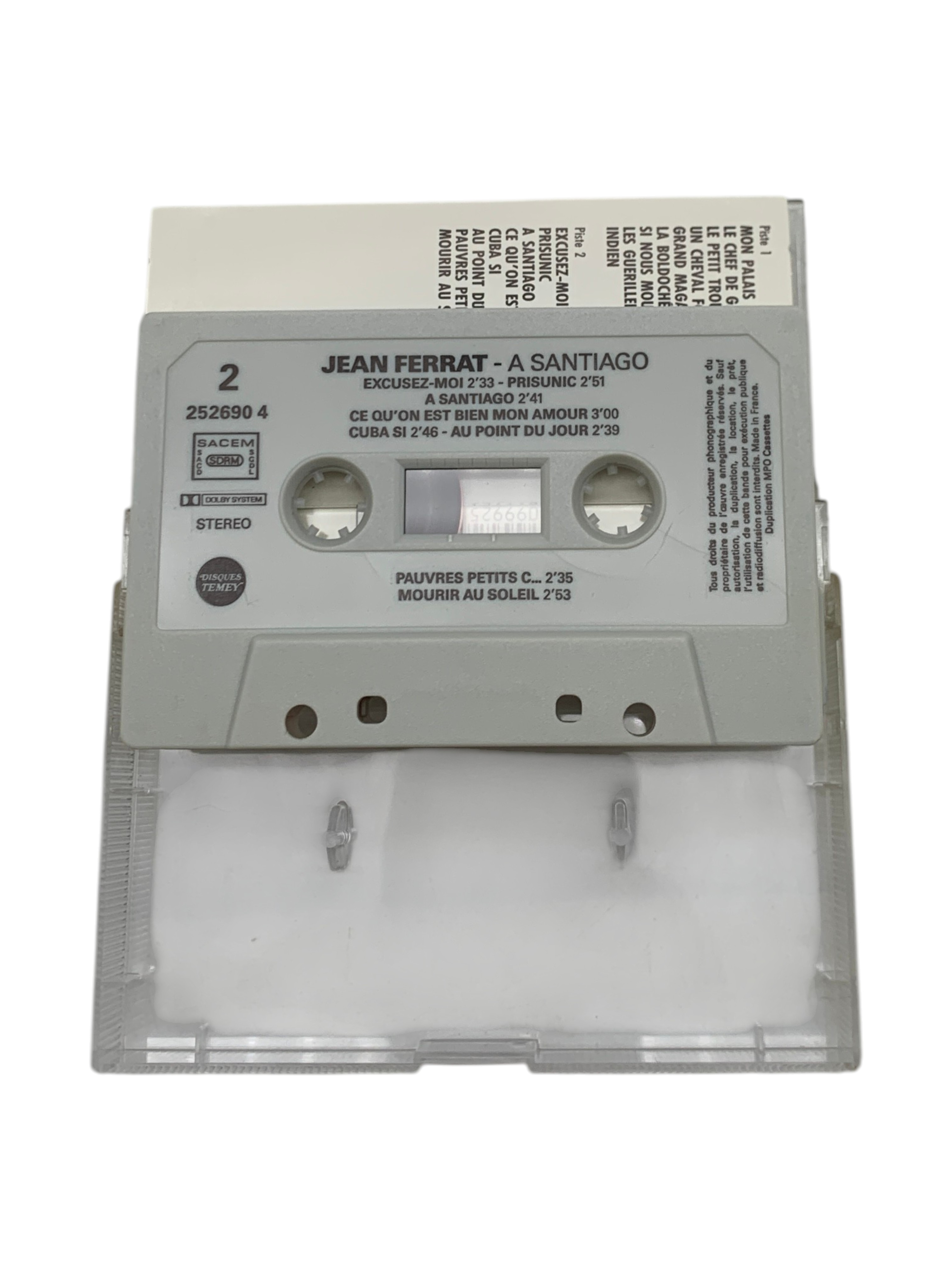 Voir photo 4 de Cassette audio - A Santiago - Jean Ferrat Cassette audio - A Santiago - Jean Ferrat reconditionné photo 4