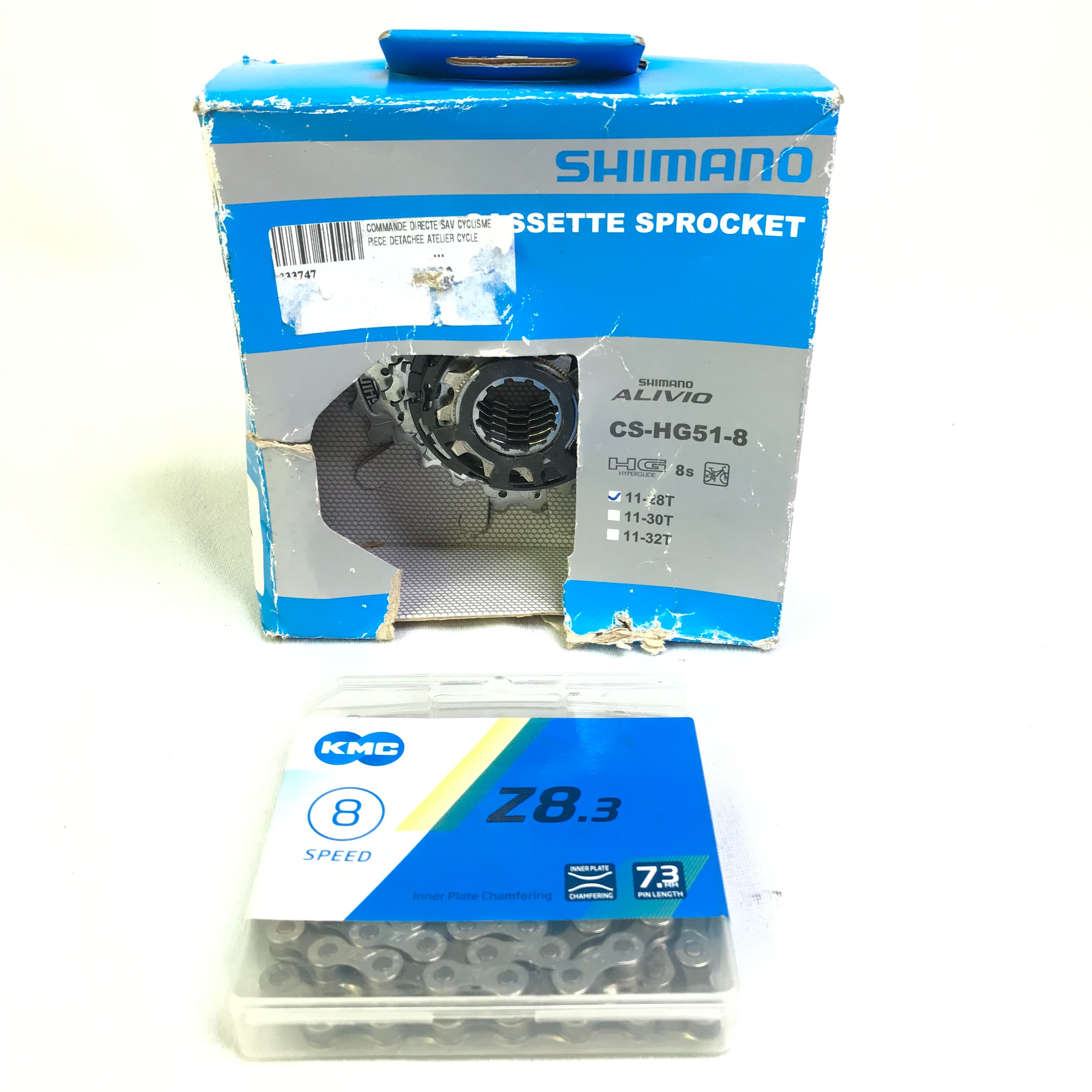 CASSETTE SHIMANO ALIVIO HG-51 8 + KMC Chaine Z8.3 / 8 Vitesses Parfait état - 24,00 € CASSETTE SHIMANO ALIVIO HG-51 8 + KMC Chaine Z8.3 / 8 Vitesses Parfait état reconditionné disponible sur Label Emmaüs