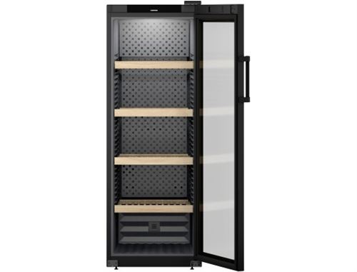 Cave a vin de vieillissement GrandCru, 196 bouteilles type Bordeaux, hauteur 168cm, largeur 60cm. Triple vitrage, 4 clayettes en bois, affichage tactile digital en facade. État correct Liebherr reconditionné disponible sur Fnac | Dero