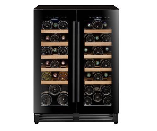 Cave de service encastrable sous plan, double zone, double porte, largeur 60 cm, 40 bouteilles État correct Climadiff reconditionné disponible sur Fnac