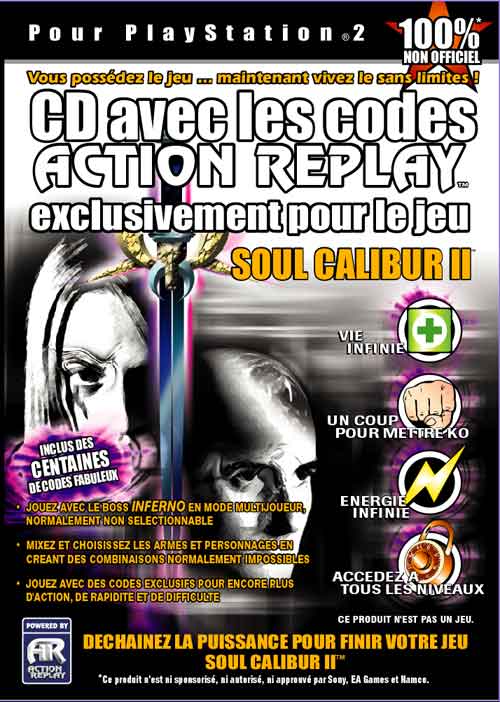 CD avec les codes Action Replay exclusivement pour le jeu Soul Calibur II État correct Bigben Interactive reconditionné disponible sur Fnac