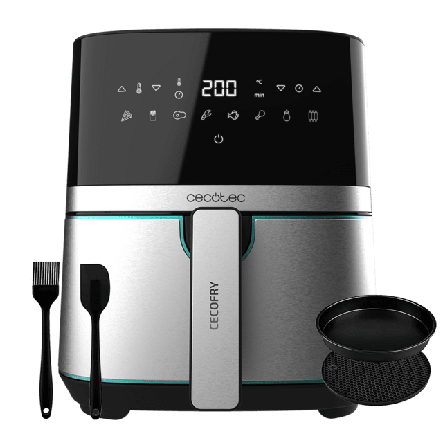 Cecotec 03317 friteuse Unique 5,5 L Autonome 1700 W Friteuse d'air chaud Noir, Acier inoxydable - Excellent état Parfait état Cecotec reconditionné disponible sur Pixmania | Dero