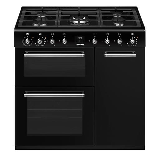 Centre de cuisson 90 cm, 2 fours chaleur tournante et 1 gril, 5 foyers gaz, porte plein verre facilement demontable État correct - 1205,99 € Centre de cuisson 90 cm, 2 fours chaleur tournante et 1 gril, 5 foyers gaz, porte plein verre facilement demontable État correct Smeg reconditionné disponible sur Fnac