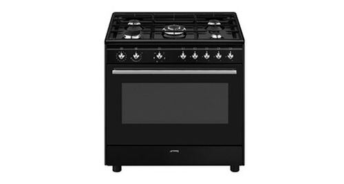 Centre de cuisson 90 cm, 5 bruleurs gaz dont 1 ultra-rapide surpuissant 4 kW, four multifonction (9 dont double chaleur tournante), nettoyage catalyse, moufle geant 115 litres nets, eclairage 2 halogenes, classe A, compartiment de rangement abattant État correct - 708,99 € Centre de cuisson 90 cm, 5 bruleurs gaz dont 1 ultra-rapide surpuissant 4 kW, four multifonction (9 dont double chaleur tournante), nettoyage catalyse, moufle geant 115 litres nets, eclairage 2 halogenes, classe A, compartiment de rangement abattant État correct Smeg reconditionné disponible sur Fnac