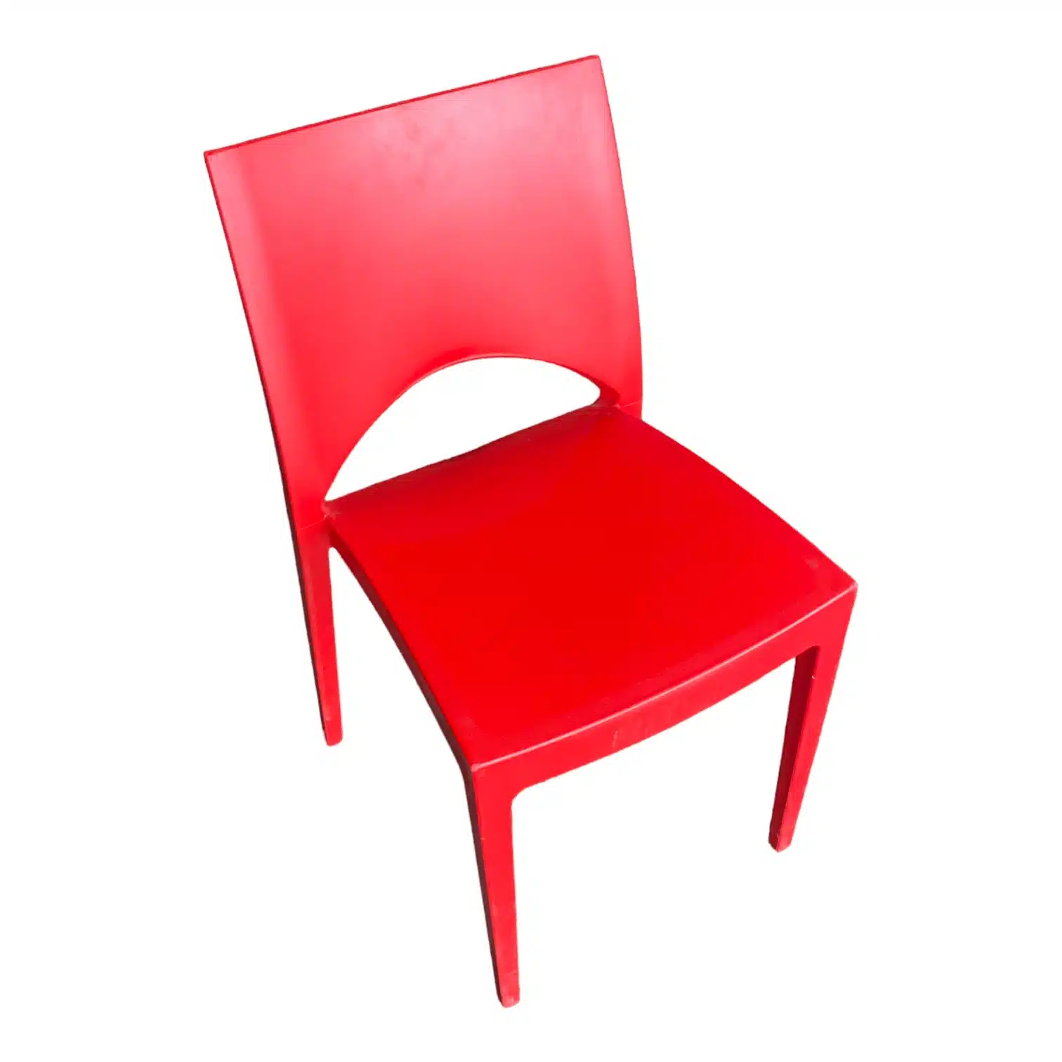 CHAISE EN PLASTIQUE ROUGE reconditionné (offre indisponible)