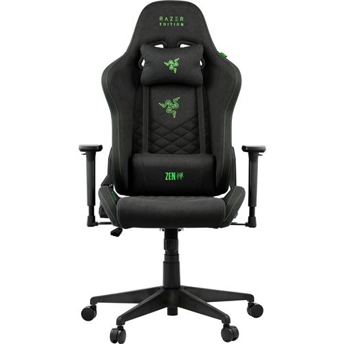 Chaise gaming Razer Tarok Natrix Cloth Design by Zen Noir et Vert État correct Razer reconditionné disponible sur Fnac | Dero