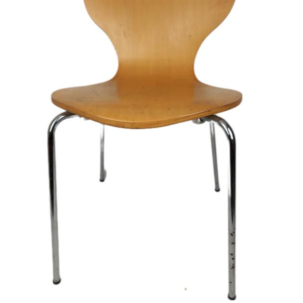 Voir photo 4 de Chaises De Visiteur Diego Sur Métal En Bois Vintage Chaises De Visiteur Diego Sur Métal En Bois Vintage Très bon état reconditionné photo 4