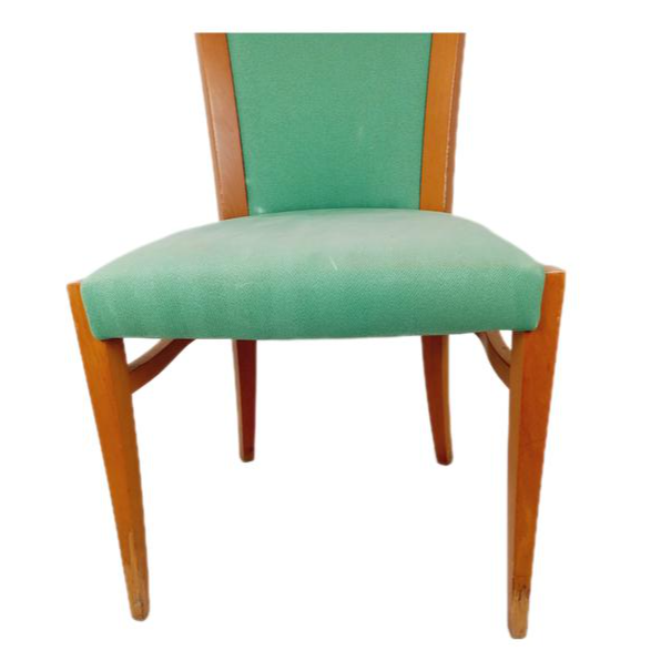 Voir photo 2 de Chaises En Bois & Assise En Tissu Vintage Chaises En Bois & Assise En Tissu Vintage Très bon état reconditionné photo 2