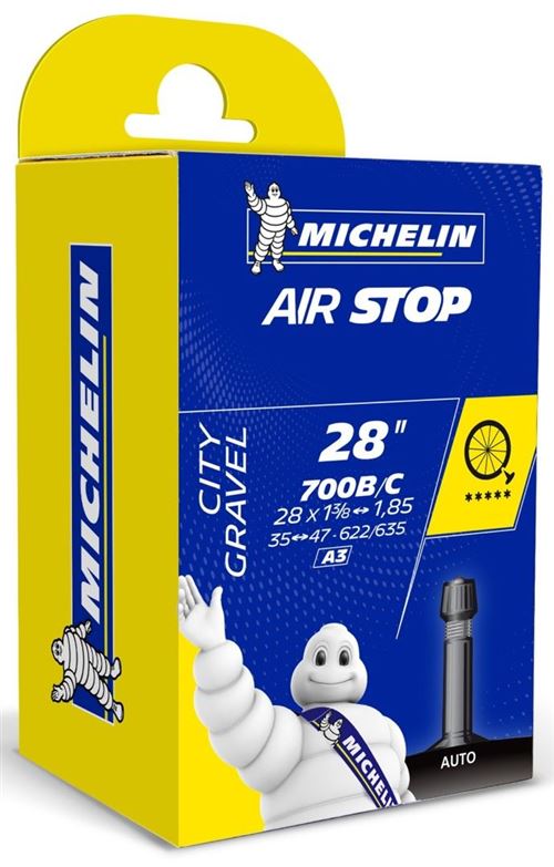 Acheter Chambre à air Michelin Airstop Butyl 700 x 35/40c AV 34mm Noir État correct - 14,99 € Chambre à air Michelin Airstop Butyl 700 x 35/40c AV 34mm Noir État correct Michelin reconditionné disponible sur Fnac