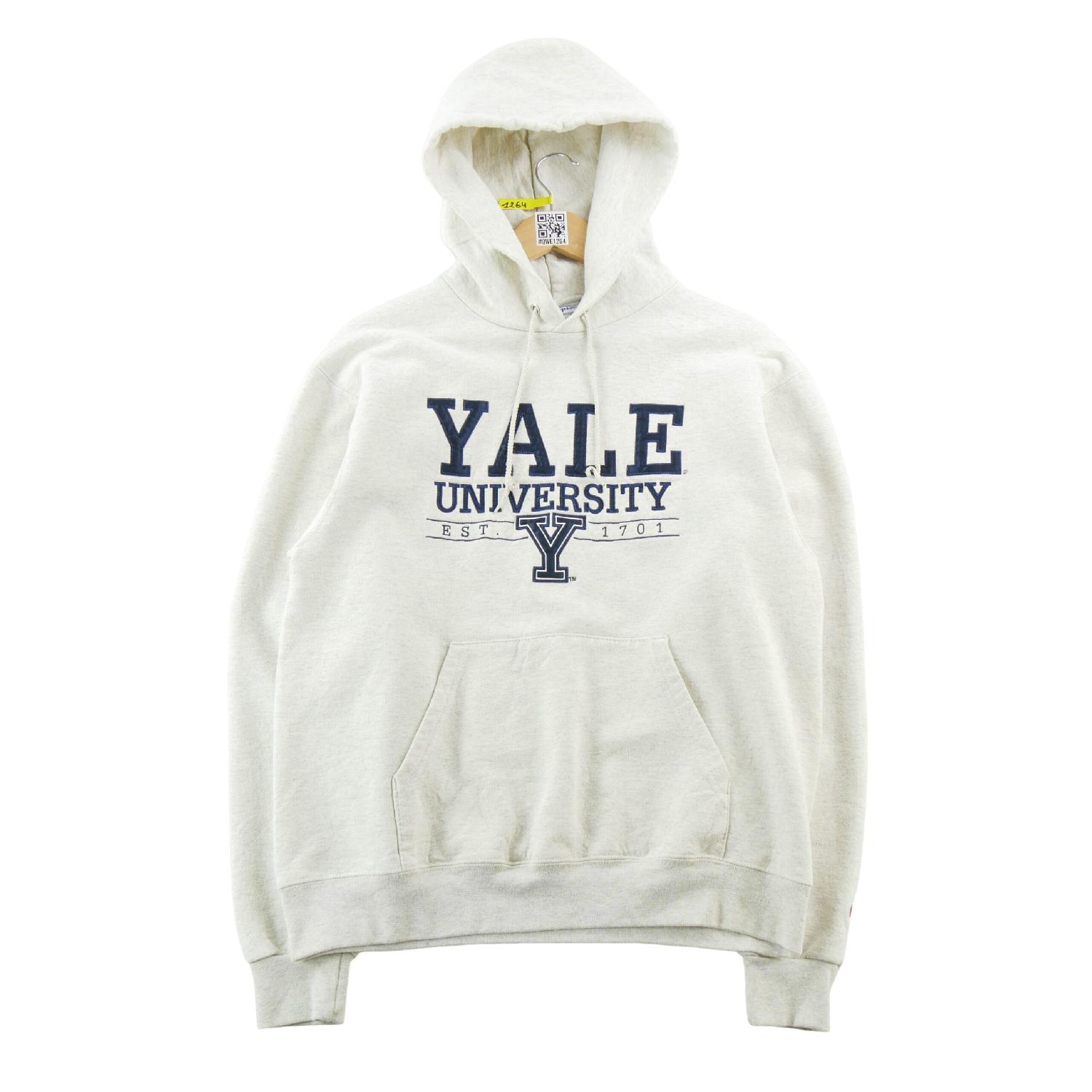 Acheter Champion Sweat à capuche Yale University Est. 1701 Y2K Coupe droite Homme Taille M Beige Très bon état - 24,99 € | Dero Champion Sweat à capuche Yale University Est. 1701 Y2K Coupe droite Homme Taille M Beige Très bon état reconditionné disponible sur Sporteed | Dero