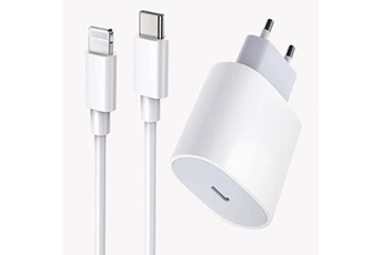 Chargeur iPhone Rapide 20W compatible iPhone 14/13 Pro/13 Mini/13 Pro max/12/12 Mini/12 Pro/12 Pro Max /11/11 Pro/11 Pro Max + Cable 2M Power Très bon état N/A reconditionné disponible sur Darty
