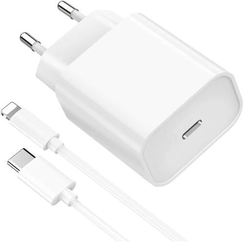 Chargeur rapide 20W + Cable Lightning USB-C blanc compatible Iphone 7/8/11/12/13/14/PRO/MAX/X/XR État correct - 12,50 € Chargeur rapide 20W + Cable Lightning USB-C blanc compatible Iphone 7/8/11/12/13/14/PRO/MAX/X/XR État correct N/A reconditionné disponible sur Fnac