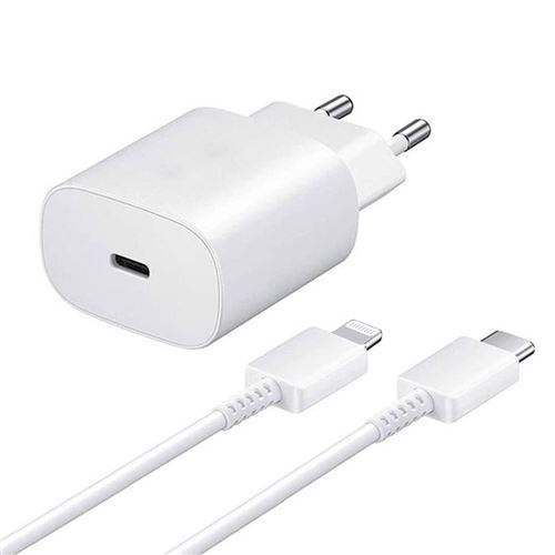 Chargeur Rapide 25W USB-C + Câble USB-C vers Lightning pour iPhone, iPad Couleur Blanc - Visiodirect État correct - 13,99 € Chargeur Rapide 25W USB-C + Câble USB-C vers Lightning pour iPhone, iPad Couleur Blanc - Visiodirect État correct reconditionné disponible sur Fnac