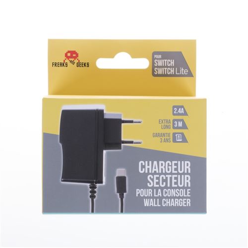 Chargeur secteur Freaks And Geeks pour Console Nintendo Switch et Switch Lite État correct reconditionné disponible sur Fnac