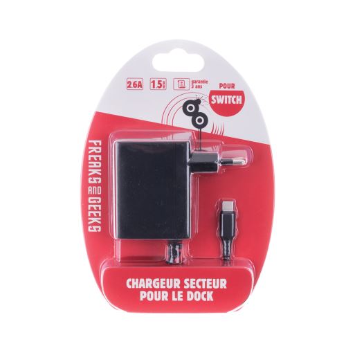 Chargeur secteur Freaks And Geeks pour Dock Nintendo Switch État correct N/A reconditionné disponible sur Fnac