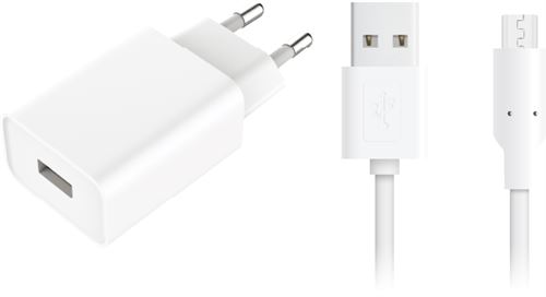 Chargeur secteur USB 2.4A et câble micro USB 1 mètre On Earz Mobile Gear Blanc État correct reconditionné disponible sur Fnac