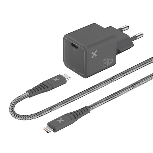 Chargeur secteur Wefix Pro GaN 30 W + câble Lightning 1,2 m Gris État correct N/A reconditionné disponible sur Fnac