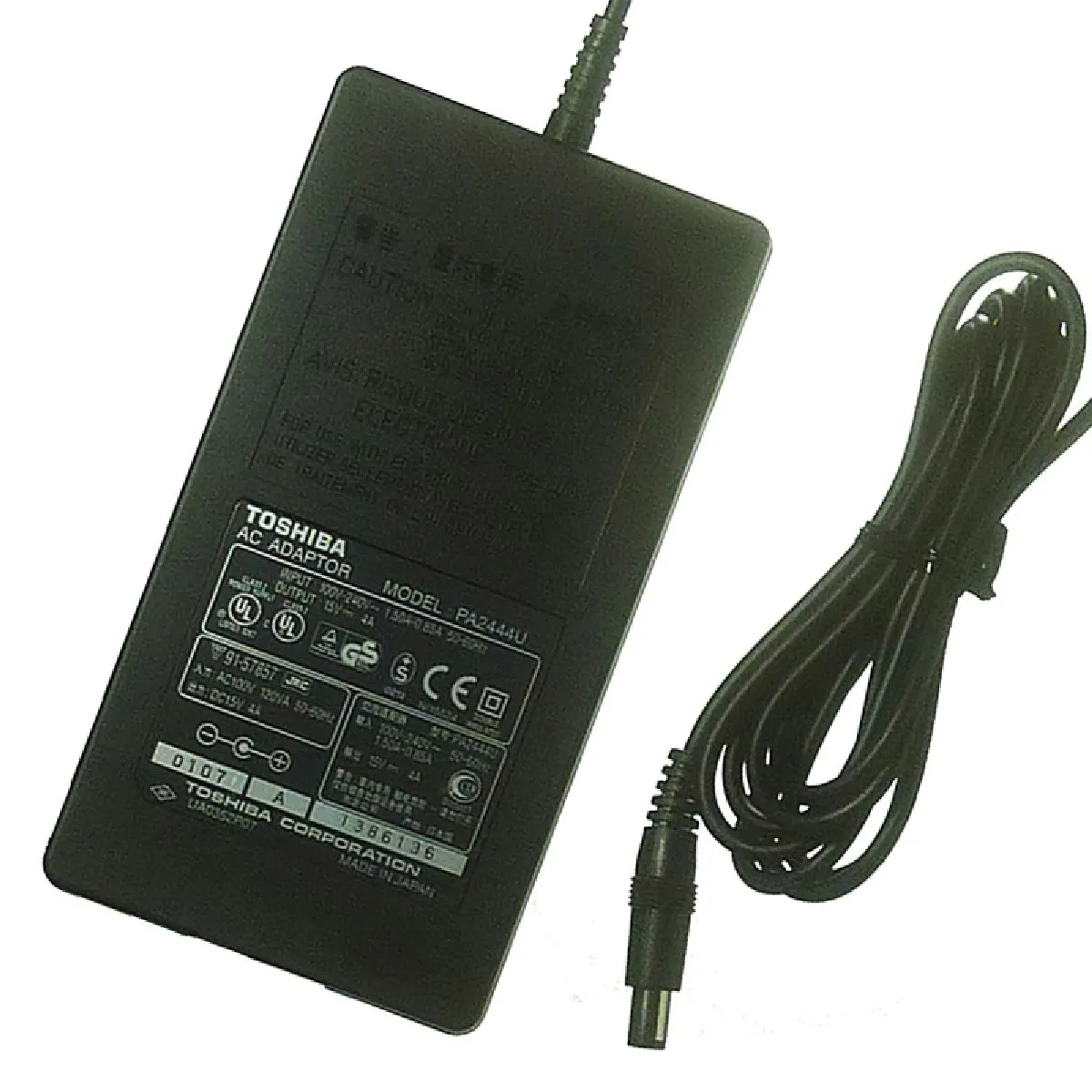 Acheter Chargeur TOSHIBA PA2444U UA0352P07 État correct - 29,95 € Chargeur TOSHIBA PA2444U UA0352P07 État correct Toshiba reconditionné disponible sur Rue du Commerce Seconde Vie