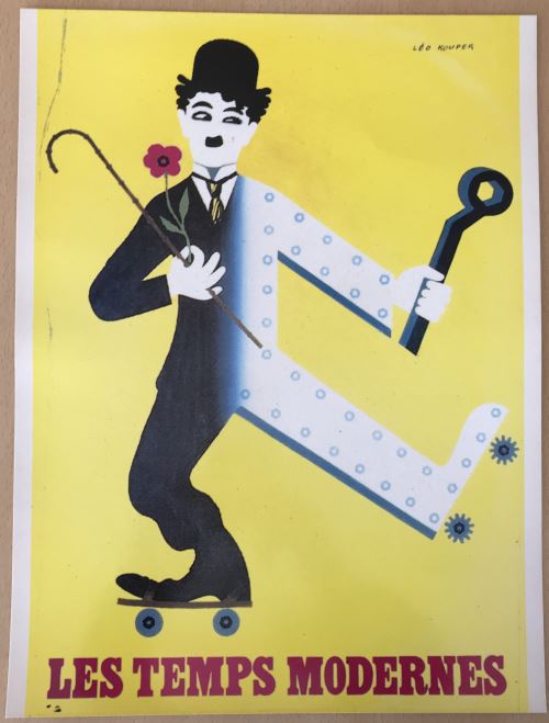 Charlie CHAPLIN / Léo KOUPER - Les Temps Modernes - AFFICHE État correct reconditionné disponible sur Fnac