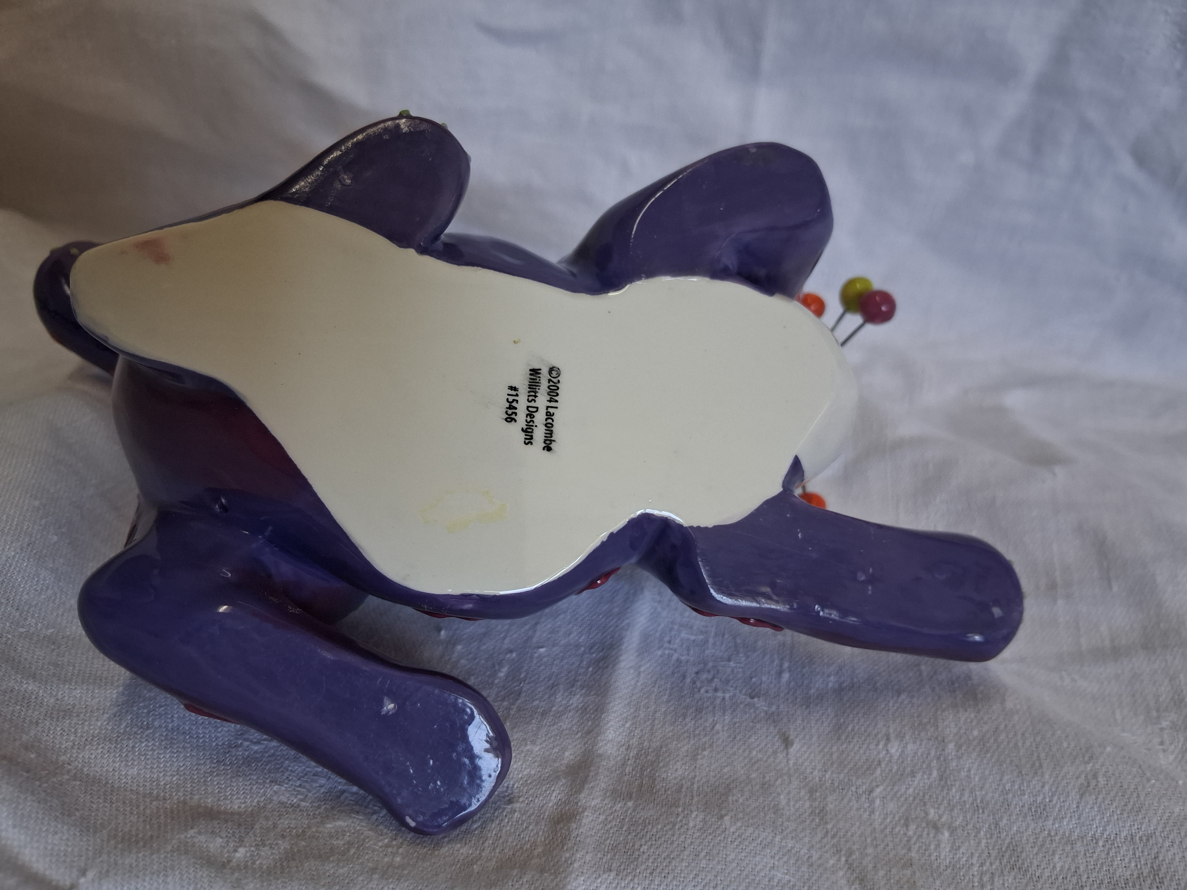 Voir photo 4 de Chat violet en porcelaine coloré Chat violet en porcelaine coloré reconditionné photo 4