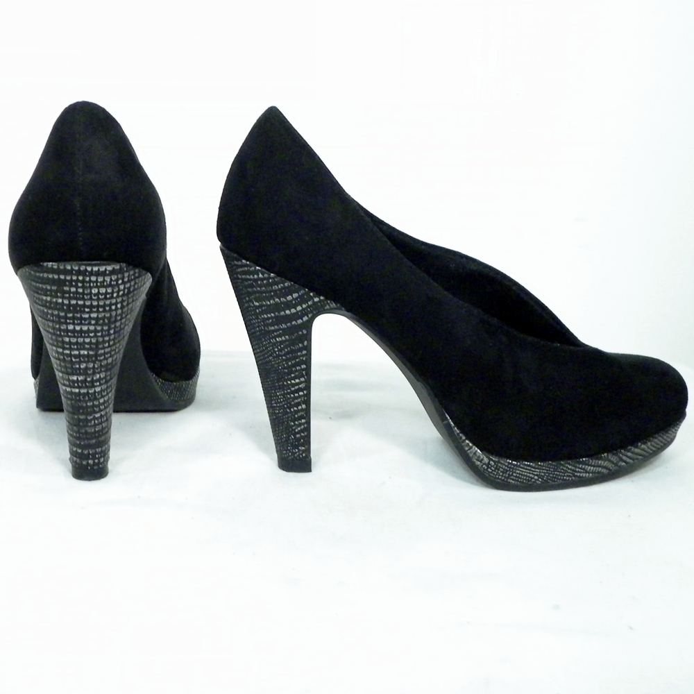 Chaussures à talon noir MARCO TOZZI Pointure 38 Bon état - 15,00 € Chaussures à talon noir MARCO TOZZI Pointure 38 Bon état reconditionné disponible sur Label Emmaüs
