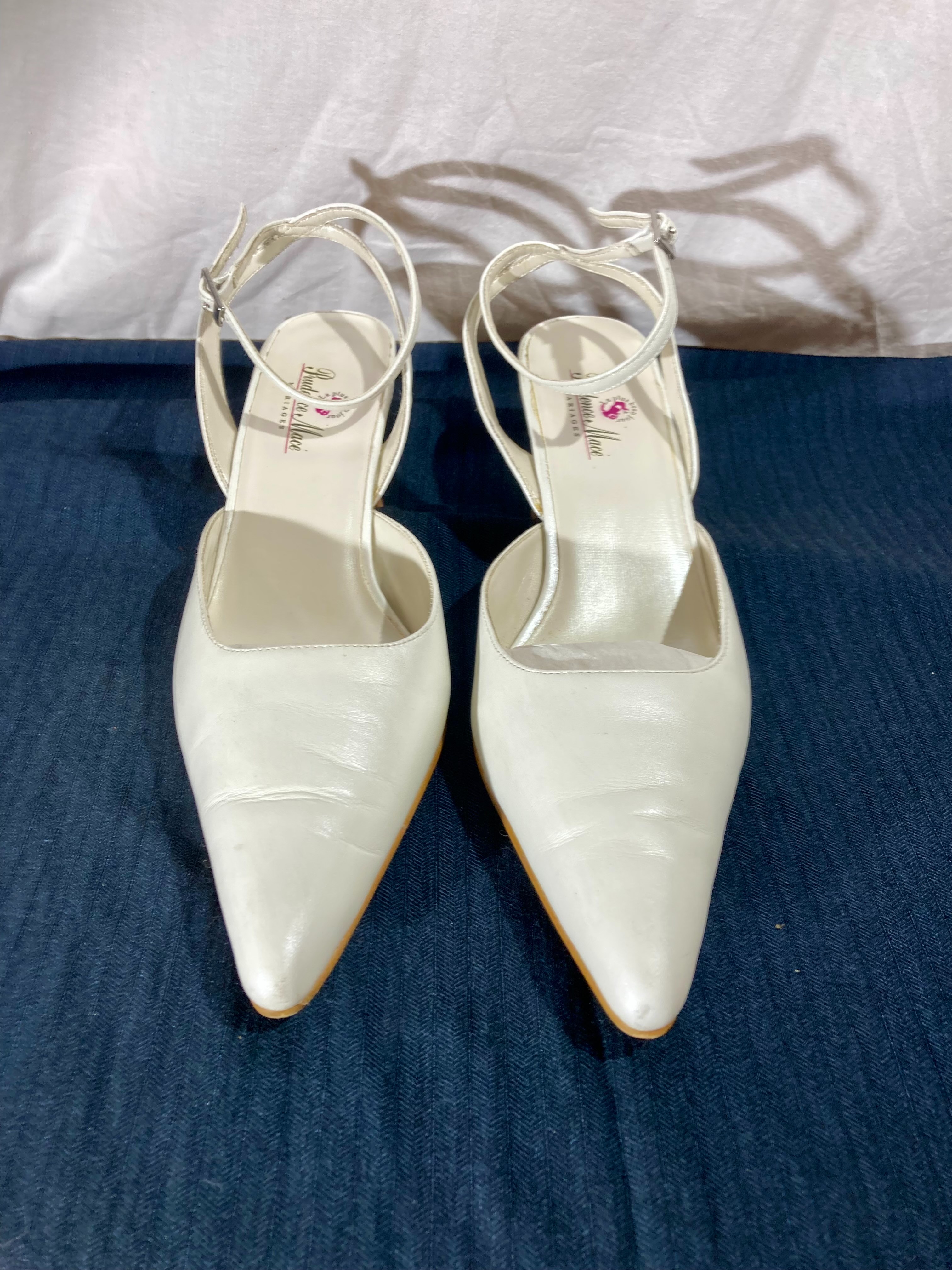 Voir photo 3 de Chaussures de mariage Prudence Macé P.41 Chaussures de mariage Prudence Macé P.41 Très bon état reconditionné photo 3