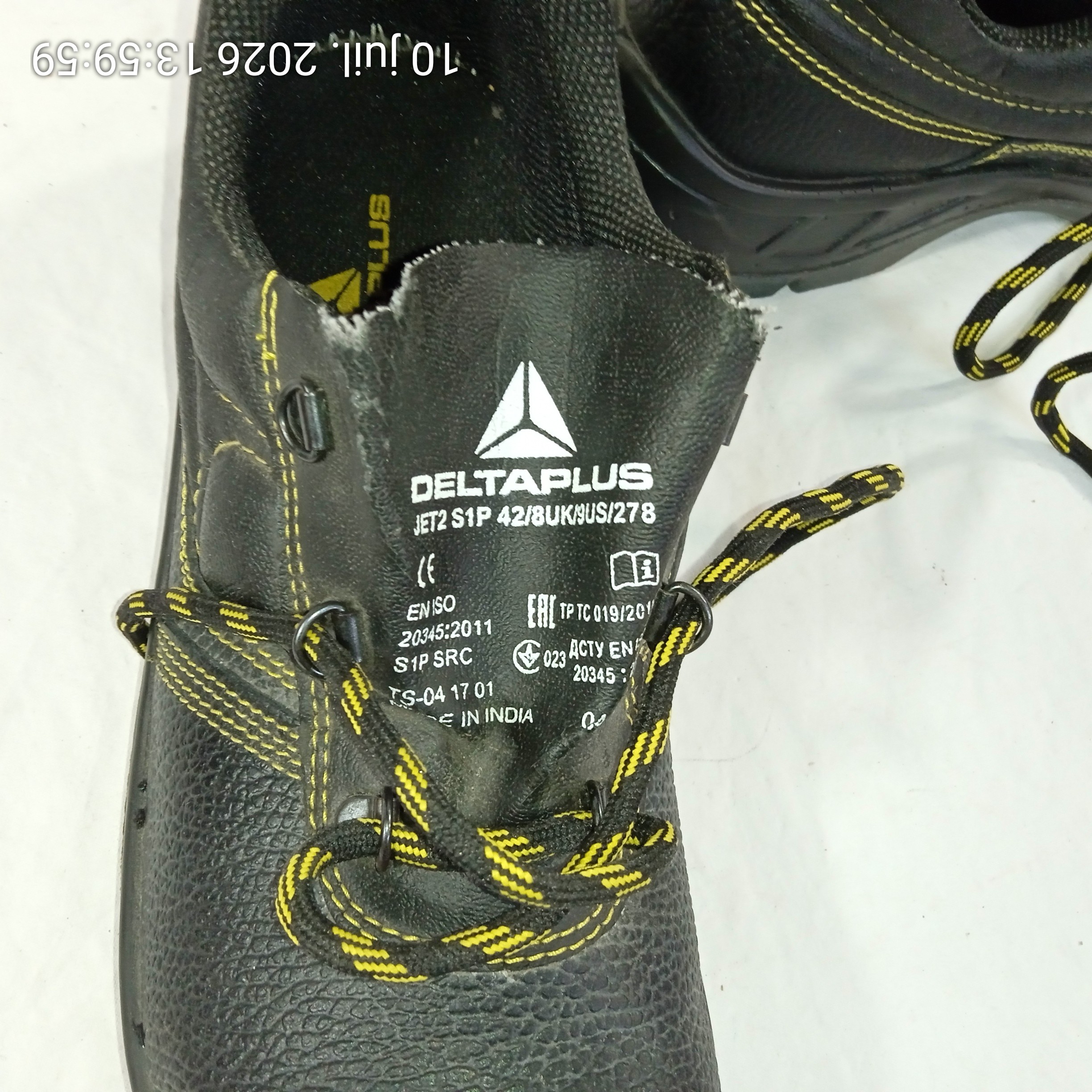 Voir photo 2 de Chaussures de sécurité homme en cuir noir DELTA PLUS pointure 42 Chaussures de sécurité homme en cuir noir DELTA PLUS pointure 42 Très bon état reconditionné photo 2