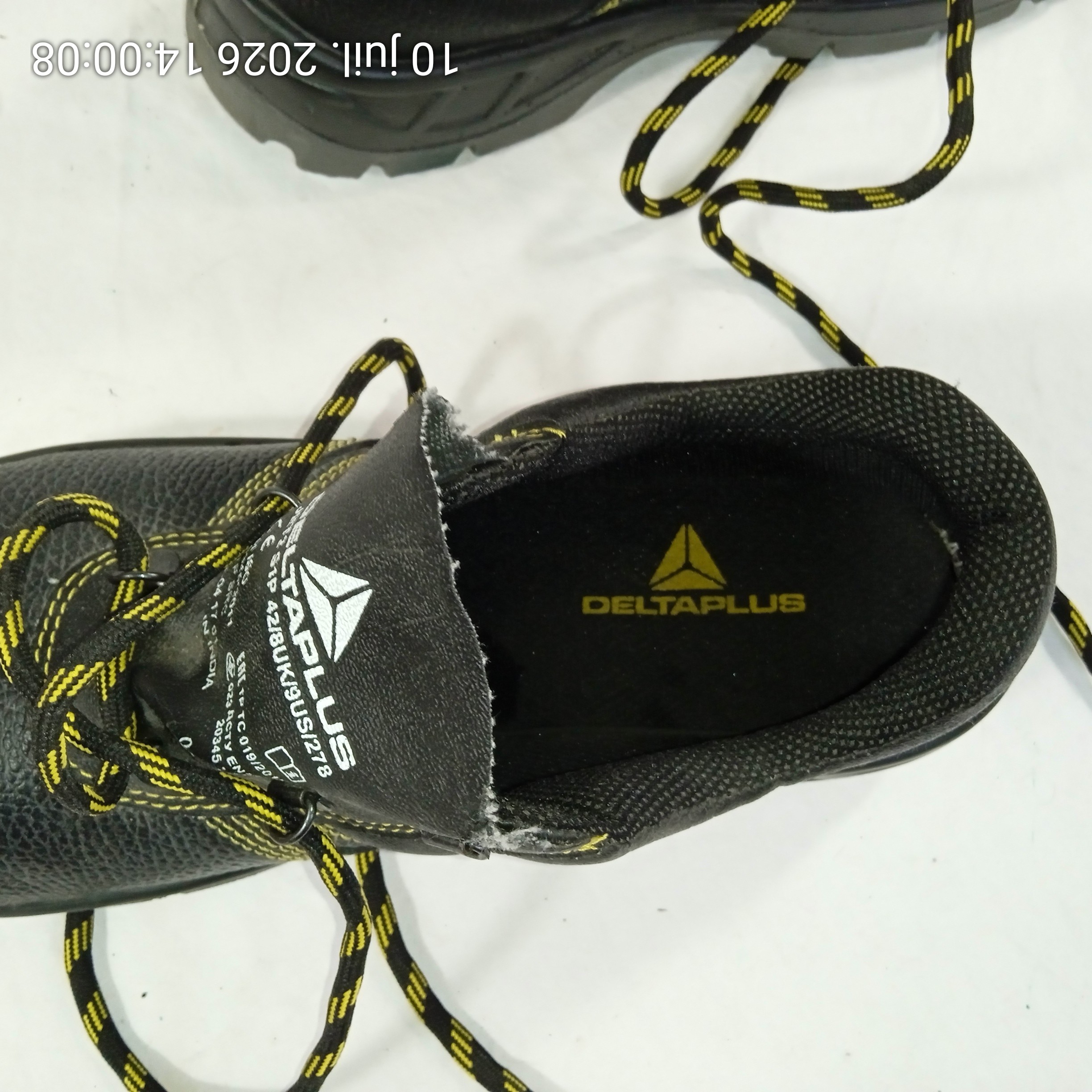Voir photo 3 de Chaussures de sécurité homme en cuir noir DELTA PLUS pointure 42 Chaussures de sécurité homme en cuir noir DELTA PLUS pointure 42 Très bon état reconditionné photo 3