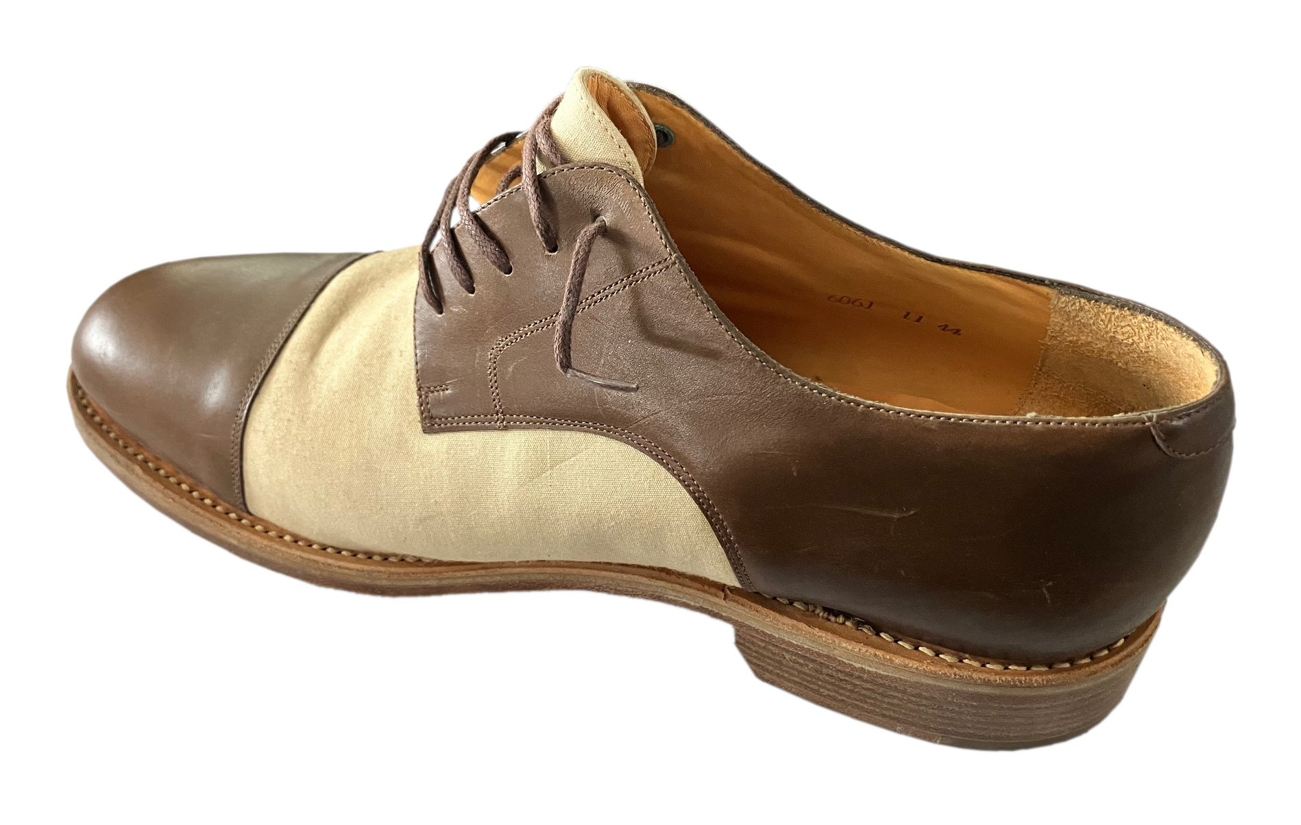 Voir photo 3 de Chaussures homme Charles de Batz - Tissu et cuir, taille 44 Chaussures homme Charles de Batz - Tissu et cuir, taille 44 Bon état reconditionné photo 3