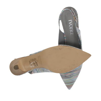 Voir photo 3 de Chaussures multicolores à talon 6 cm - Femme - Ivoire - Pointure 35 Chaussures multicolores à talon 6 cm - Femme - Ivoire - Pointure 35 Bon état reconditionné photo 3