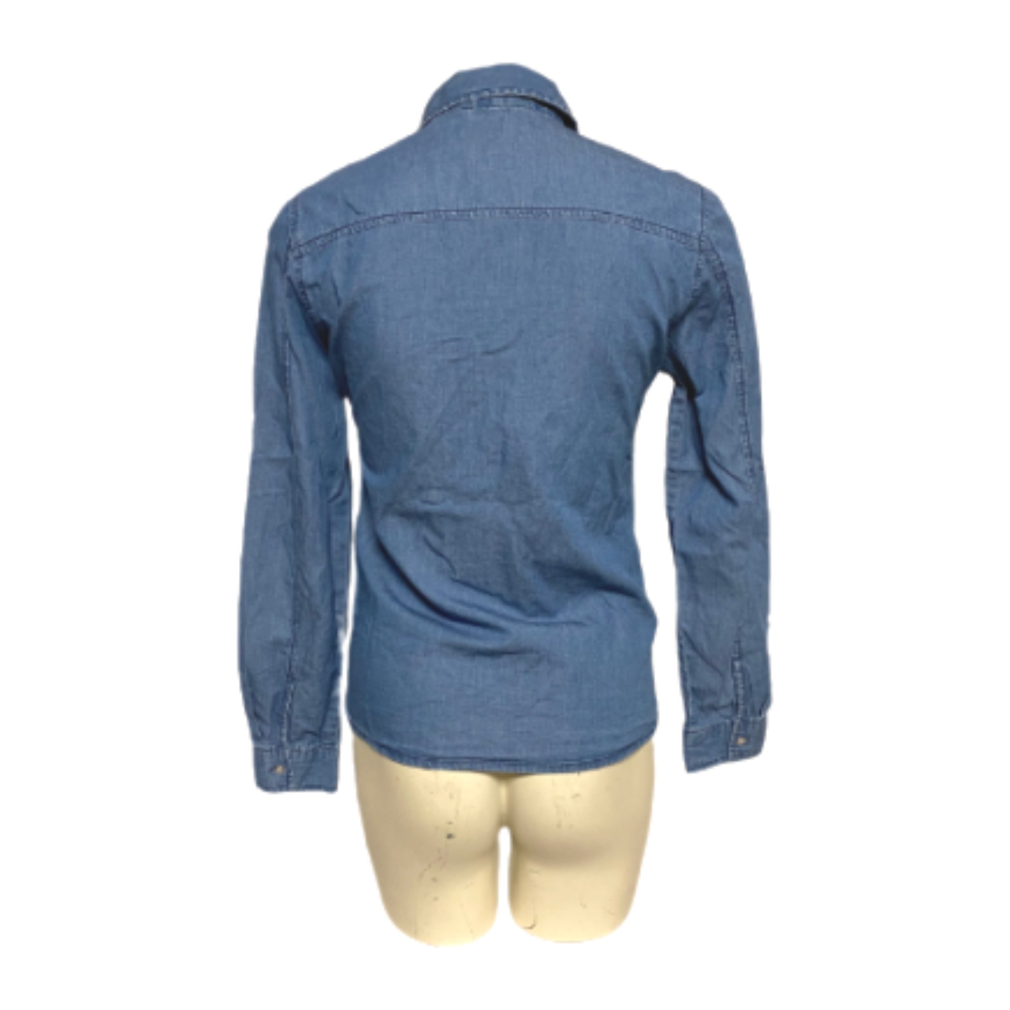 Voir photo 4 de Chemise en jean bleue pour femme - Naf Naf - 38 Chemise en jean bleue pour femme - Naf Naf - 38 Très bon état reconditionné photo 4