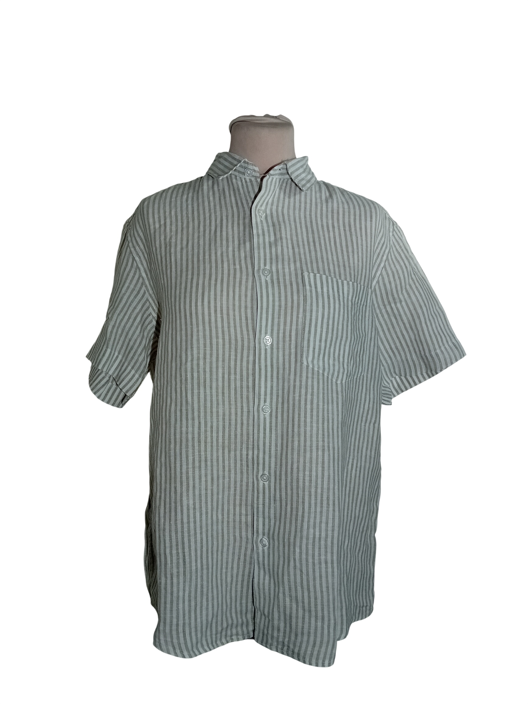 Voir photo 2 de Chemise Rayée Celio Regular M (T3886) Chemise Rayée Celio Regular M (T3886) Très bon état reconditionné photo 2
