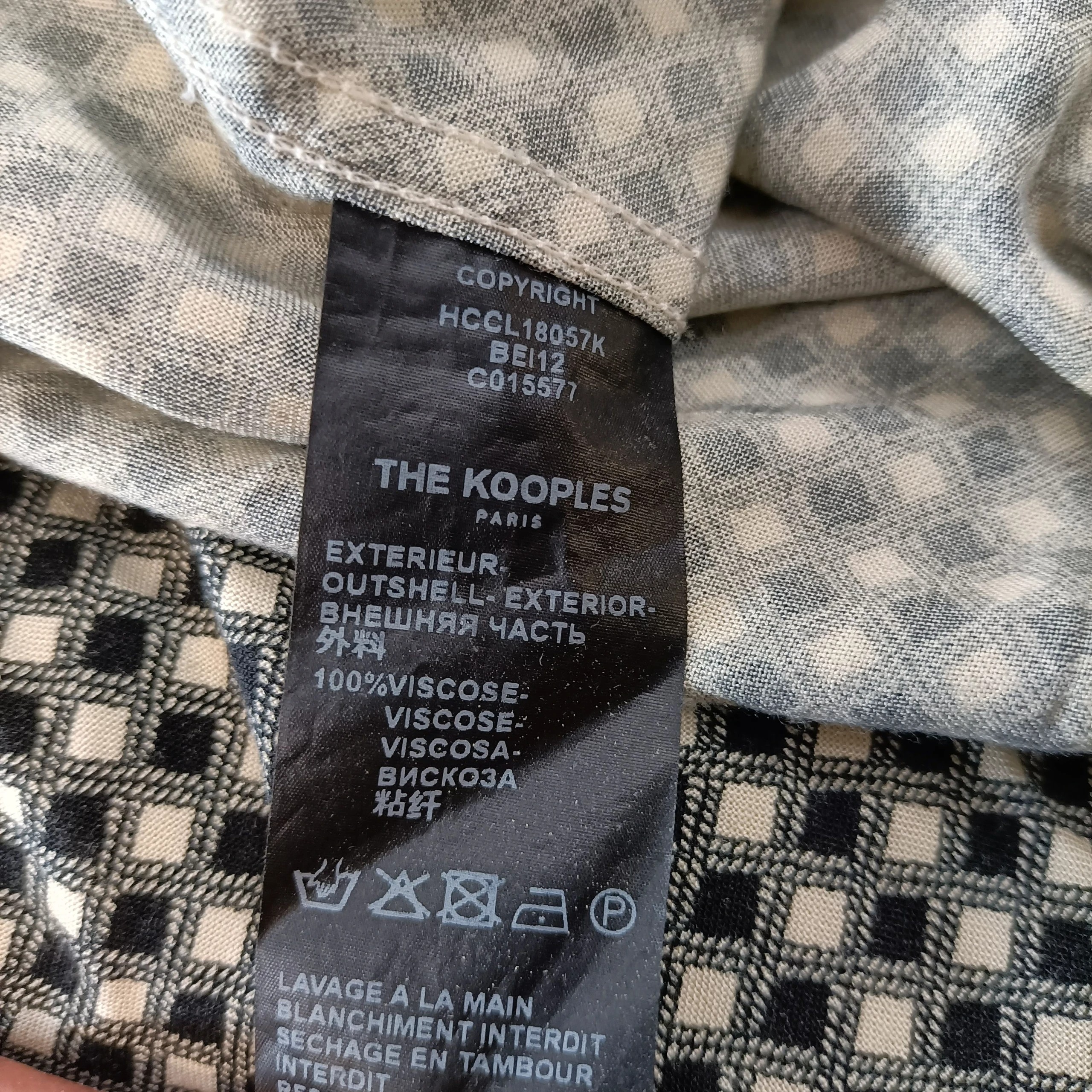 Voir photo 8 de Chemise The Kooples motif géométrique viscose fluide taille M Chemise The Kooples motif géométrique viscose fluide taille M Très bon état reconditionné photo 8