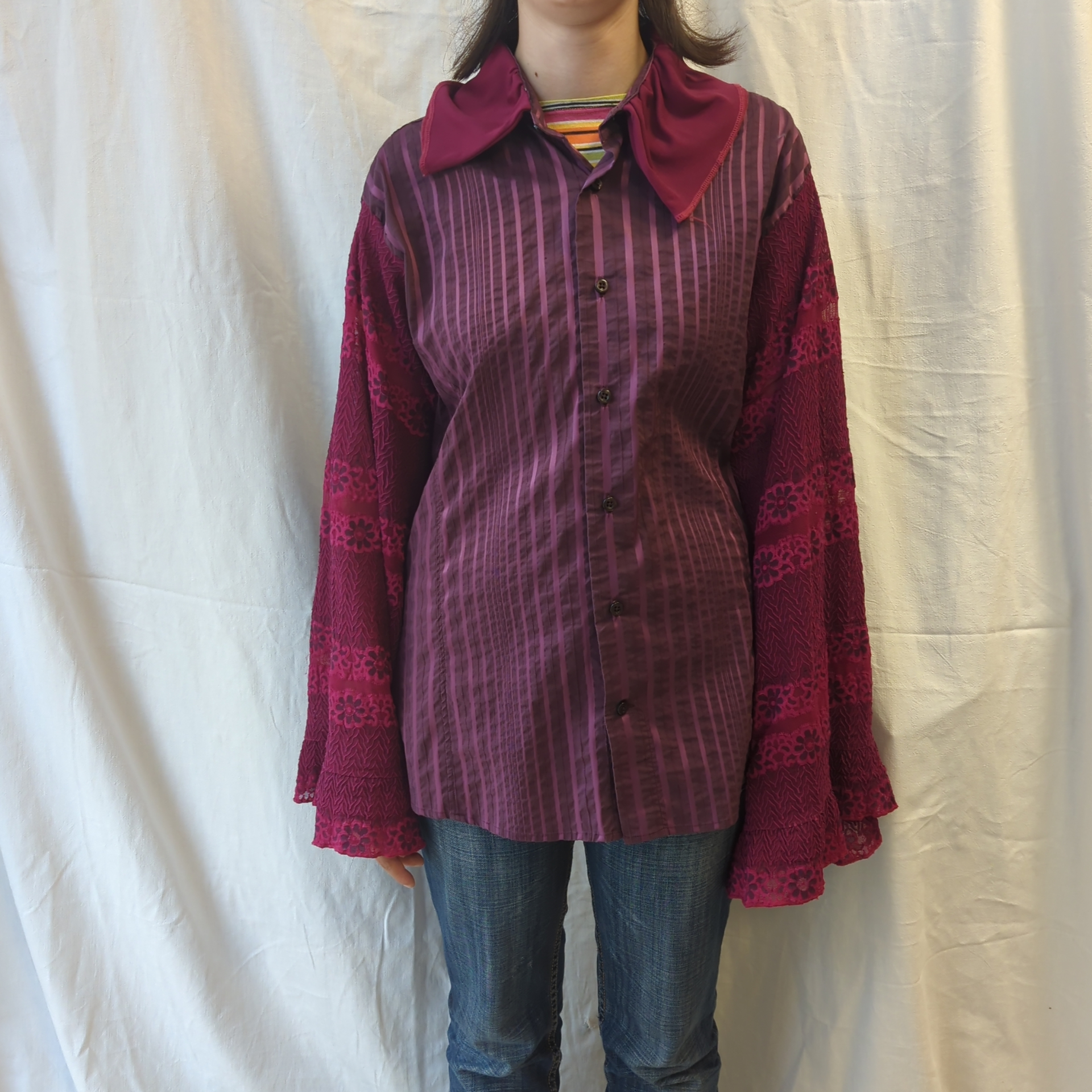 Voir photo 5 de Chemise violette de créatrice - Collection Upcyclée CartouCirc Chemise violette de créatrice - Collection Upcyclée CartouCirc Parfait état reconditionné photo 5