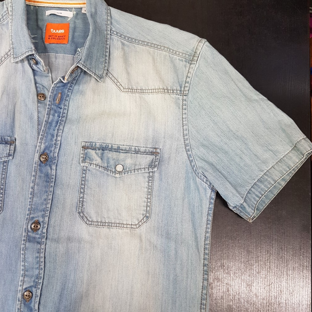 Voir photo 4 de Chemisette en jean's - JULES - Taille M (Slim) Chemisette en jean's - JULES - Taille M (Slim) État correct reconditionné photo 4