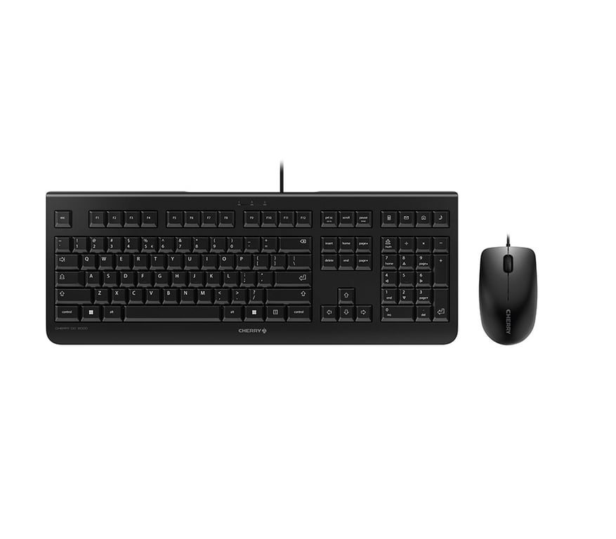 CHERRY DC 2000 clavier Souris incluse Universel USB QWERTY Anglais américain Noir - Excellent état Parfait état N/A reconditionné photo 2 | Dero