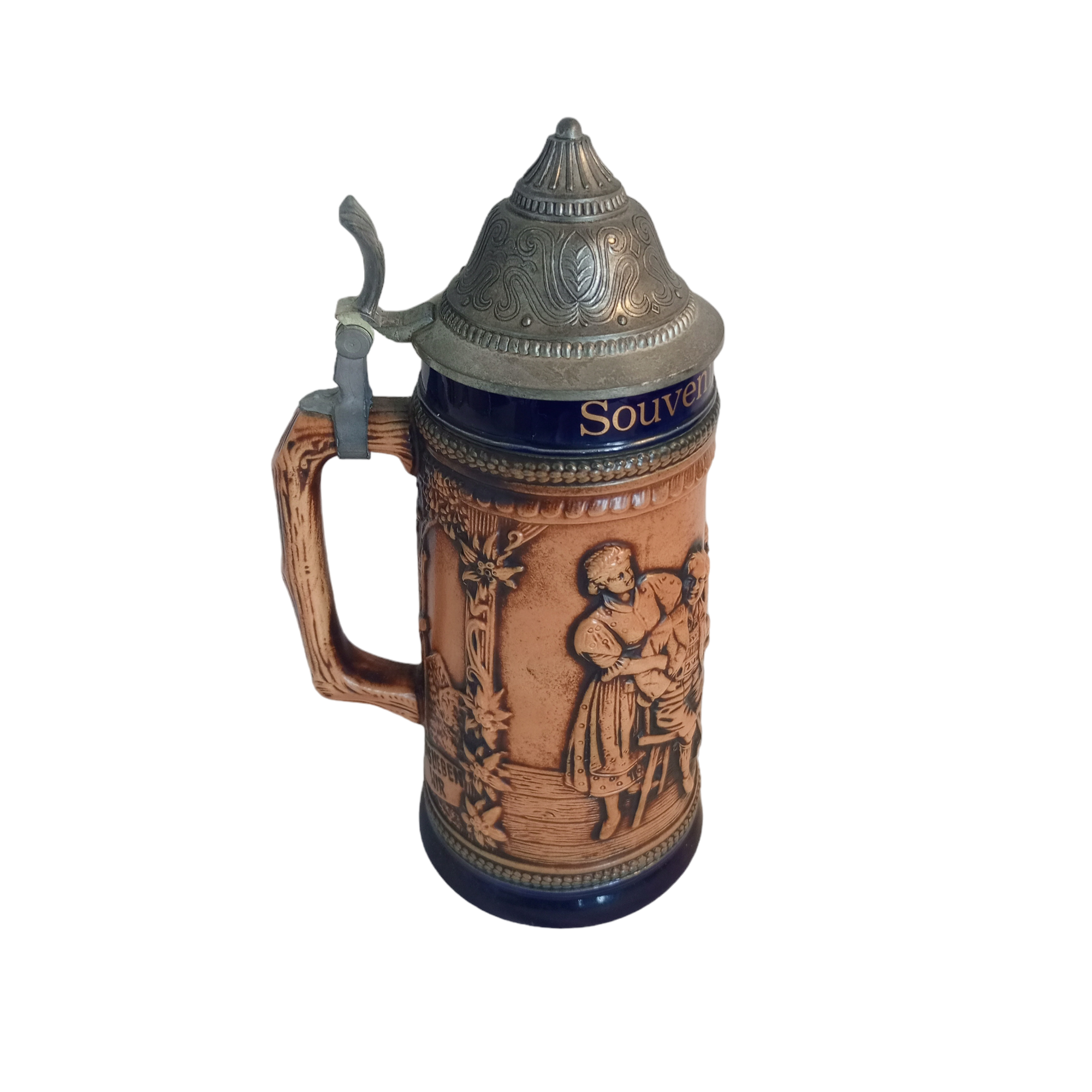 Acheter Chope à Bière Allemande, Couvercle Métal État correct - 10,00 € Chope à Bière Allemande, Couvercle Métal État correct reconditionné disponible sur Label Emmaüs