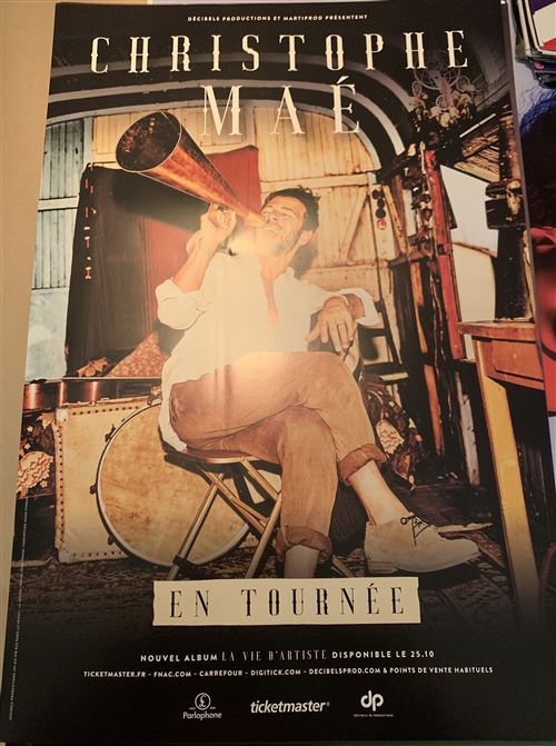 Christophe Maé - En Tournée - La Vie d'Artiste - 40x60cm - Affiche État correct reconditionné disponible sur Fnac