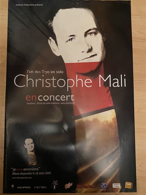 Christophe Mali - En concert - jevousemmène - 40x60cm - Affiche État correct N/A reconditionné disponible sur Fnac