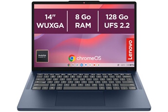 Chromebook 14M8911 14" MediaTek Kompanio 8 Go RAM 128 Go eMMC Bleu Cosmique Bon état Lenovo reconditionné disponible sur Darty | Dero