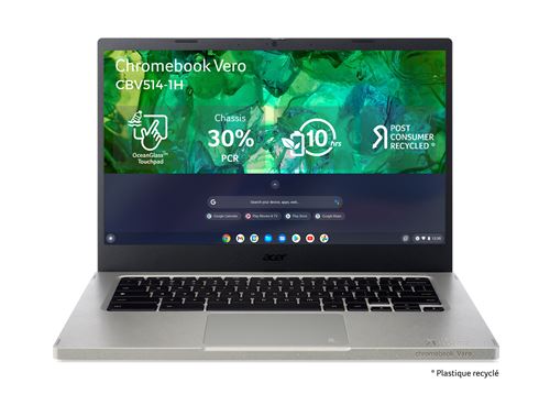 Chromebook Plus Acer Vero CBV514-1H 14" Intel Core i3-1215U 8 Go RAM 128 Go SSD Gris anthracite État correct Acer reconditionné disponible sur Fnac | Dero