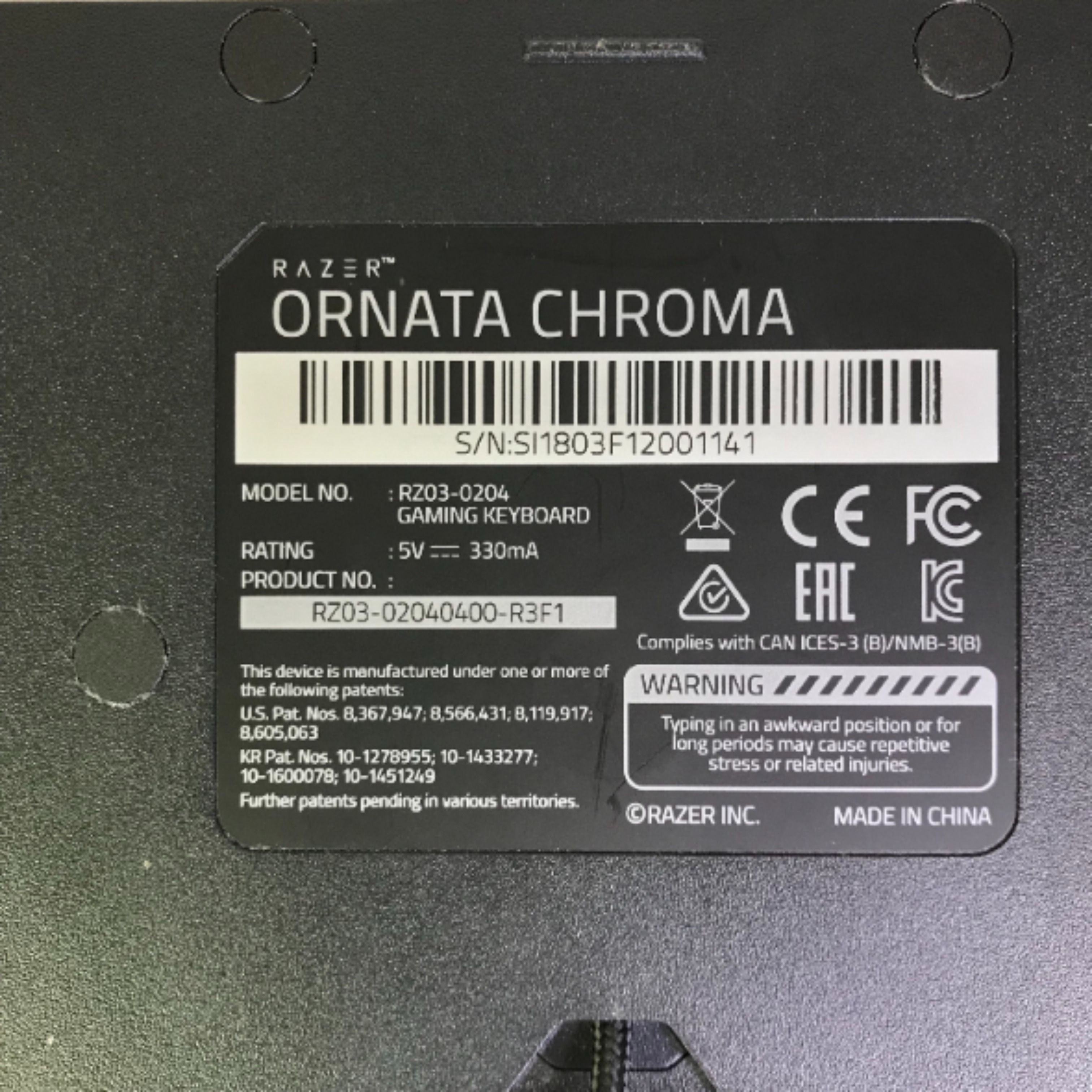 Voir photo 8 de Clavier de jeu Razer Ornata Chroma Mecha-Membrane en boîte Clavier de jeu Razer Ornata Chroma Mecha-Membrane en boîte État correct reconditionné photo 8